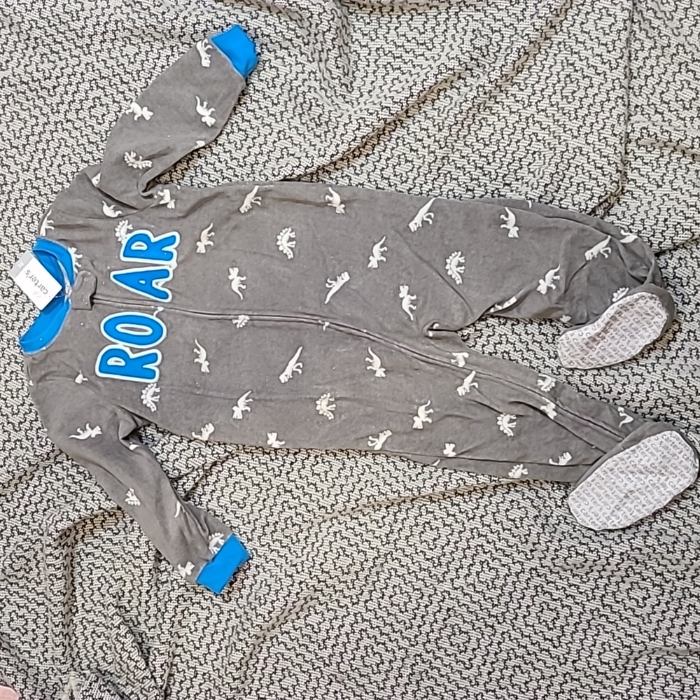 NWT Fleece Dinosaur One Piece Pajamas Size 3